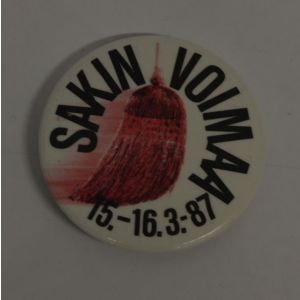 Sakin voimaa 15-16.3.-87 -rintamerkki