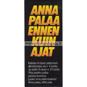 Anna palaa ennen kuin ajat -tarra